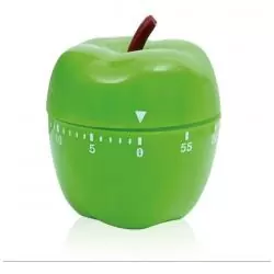 Timer Temporizadores,Timer A Cuerda Temporizador De Cocina - Manzana Verde