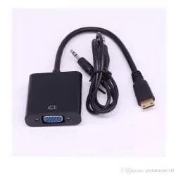 Adaptador de Video y Conversor,Adaptador de Puerto Mini HDMI a VGA con Audio - MINI