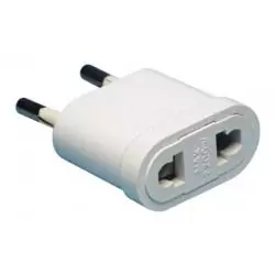 Interruptores y Enchufes,Adaptador Enchufe Pata Plana USA Estados Unidos A Chile Universal - BLANCO