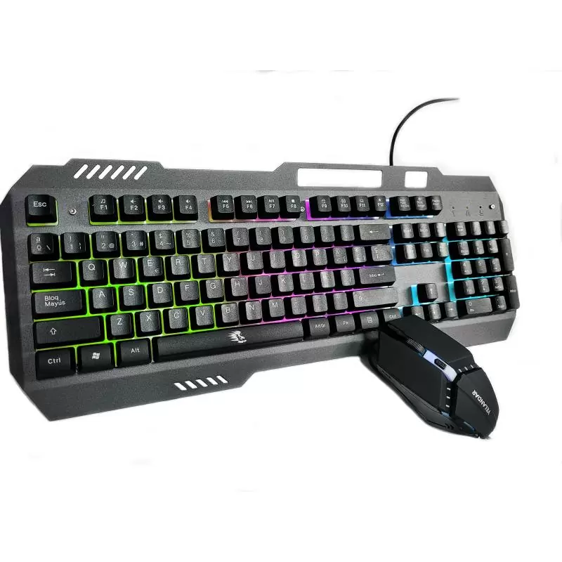 Kit Teclado + Mouse Gamer,Kit Teclado Mouse Alambrico Gamer Retroiluminado Pc Notebook - JX-KT555