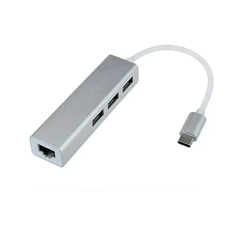 Hub USB,Adaptador Usb Tipo C 3.0 A Hub Usb 2.0 Rj45 Lan