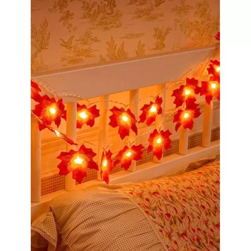 Iluminación de Fiestas,Luces Hada Tira Led Decorativa Tipo Hoja