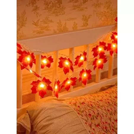 Iluminación de Fiestas,Luces Hada Tira Led Decorativa Tipo Hoja