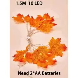 Iluminación de Fiestas,Luces Hada Tira Led Decorativa Tipo Hoja