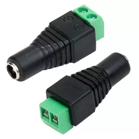 Interruptores y Enchufes,Conector Terminal Poder 5.5x2.1mm Jack Camaras Tiras Led - Hembra