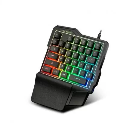 Teclado Gamer,Teclado Gamer USB de una mano Luces RGB K7