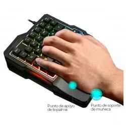 Teclado Gamer,Teclado Gamer USB de una mano Luces RGB K7
