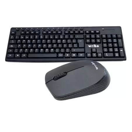 Kit Teclado + Mouse,Kit Teclado y Mouse Inalambrico Wb-8012