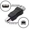 Adaptadores y Cables,Adaptador Usb A-B Conector Impresora M - USB Hembra