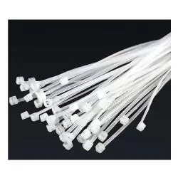 Otros,Pack 50 Amarras Plasticas 10 Cm Para Amarrar Cables Mallas Rejas De Hojas Trillaje Color Blanco