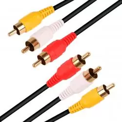 Cables de Audio,Cable RCA Audio Video Macho - Macho A/V 3x3