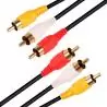 Cables de Audio,Cable RCA Audio Video Macho - Macho A/V 3x3