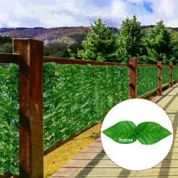 Terraza y Jardín,Malla Alfombra Hojas Enredadera Treillage Reja Cortina 24x1Mts