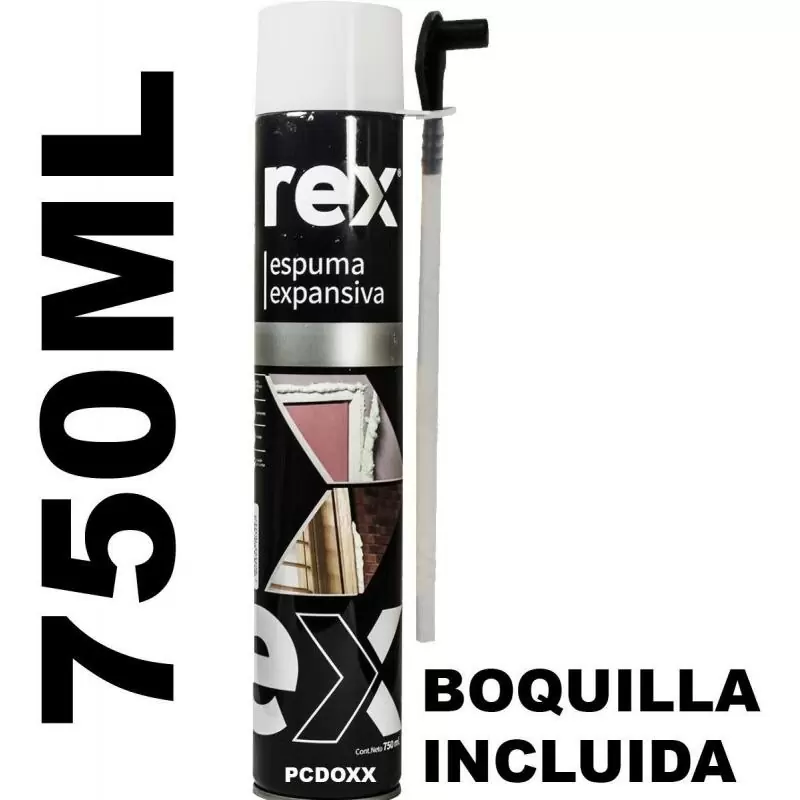 Otros,Espuma Expansiva REX Poliuretano Aislante Frio Relleno Aislacion Sellante Pu - 750ml