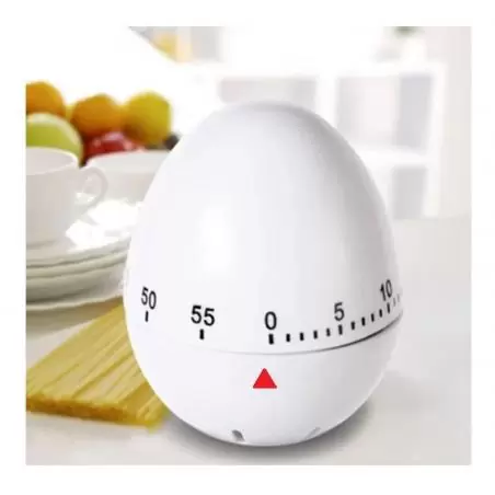 Timer Da Cucina A Forma Di Uovo In Acciaio Inox – Meccanico 60 Minuti – Conto Alla Rovescia