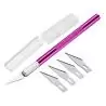 Herramientas Manuales,Bisturi Escalpelo Lapiz Cutter Metal Manualidades + Repuestos - Morado
