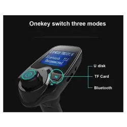 Adaptadores de Audio,Transmisor Fm Para Auto Con Bluetooth Mp3 Micro SD Usb Led