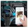 Adaptadores de Audio,Transmisor Fm Para Auto Con Bluetooth Mp3 Micro SD Usb Led