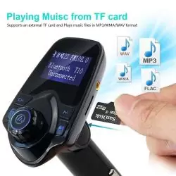 Adaptadores de Audio,Transmisor Fm Para Auto Con Bluetooth Mp3 Micro SD Usb Led