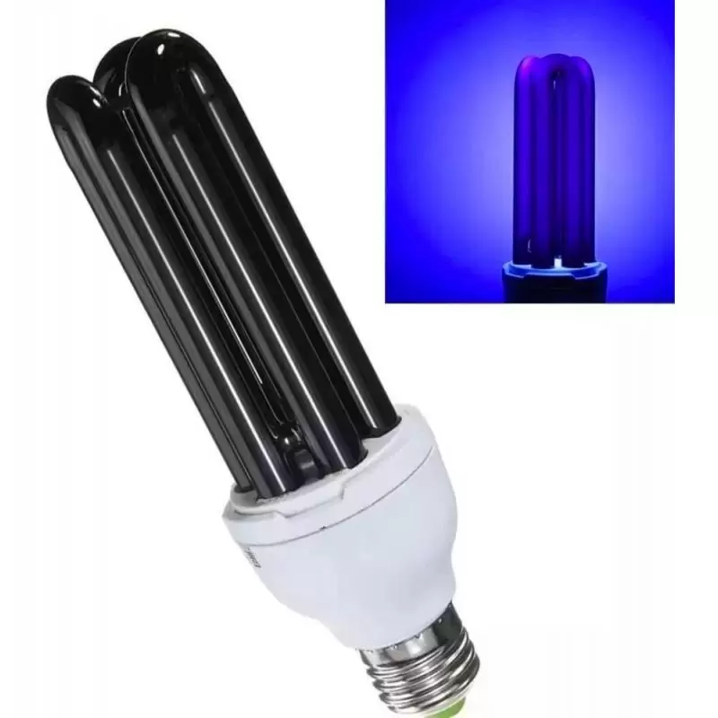 Iluminación de Fiestas,Ampolleta Fiesta Fluor Luz Negra Ultravioleta Uv Bombillo 20w Disco X