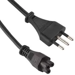 Cables de Poder,Cable De Poder Para Cargador De Notebook Tipo Trebol Chileno 3 Patas