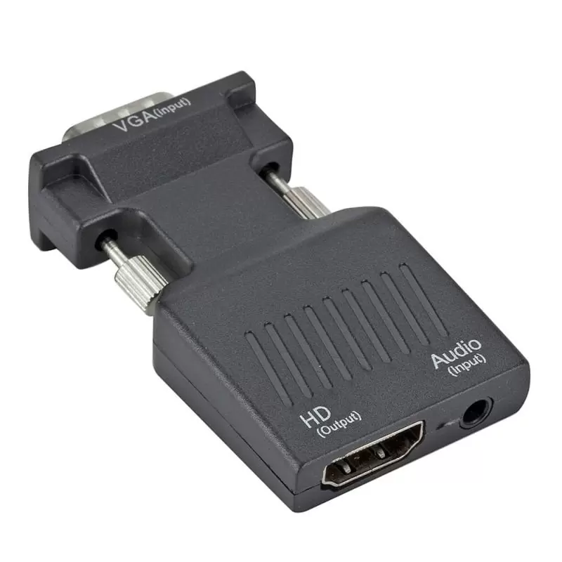 Adaptador de Video y Conversor,Conversor Adaptador Vga A Hdmi Y Audio Para Computador Notebook Proyector Y Otros