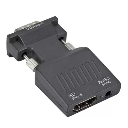 Adaptador de Video y Conversor,Conversor Adaptador Vga A Hdmi Y Audio Para Computador Notebook Proyector Y Otros