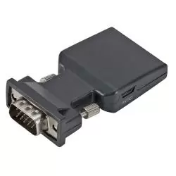 Adaptador de Video y Conversor,Conversor Adaptador Vga A Hdmi Y Audio Para Computador Notebook Proyector Y Otros