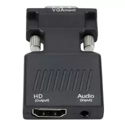 Adaptador de Video y Conversor,Conversor Adaptador Vga A Hdmi Y Audio Para Computador Notebook Proyector Y Otros