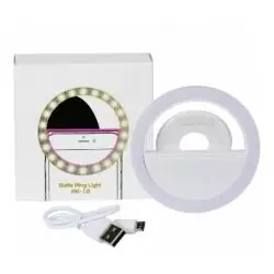 Iluminación Selfie,Aro De Luz Led Mini Portatil Recargable Celular Fotos Tiktok