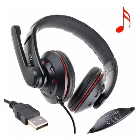 Audífonos con Microfono Gamer,Audifono Con Microfono Usb Ovleng Q5 Pc Gamer Juegos