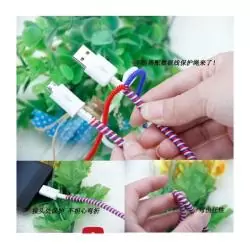Otros,Protector de Cable Espiral Colores Resorte Flexible Ajustable