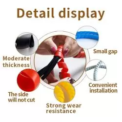 Otros,Protector de Cable Espiral Colores Resorte Flexible Ajustable