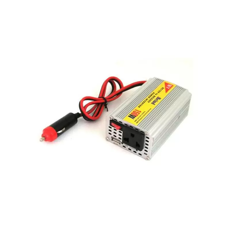 Cargador de Parlantes y Otros,Inversor de Corriente de 12V DC. a 220V AC / 150 W de potencia para Auto
