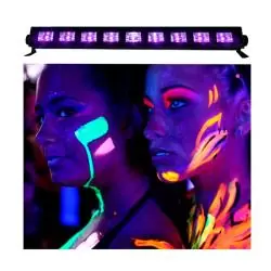 Iluminación de Fiestas,Barra De Luz Negra UV Ultravioleta LED Fiesta Cumpleaños - 9 Led