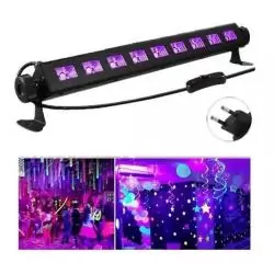 Iluminación de Fiestas,Barra De Luz Negra UV Ultravioleta LED Fiesta Cumpleaños - 9 Led