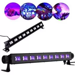 Iluminación de Fiestas,Barra De Luz Negra UV Ultravioleta LED Fiesta Cumpleaños - 9 Led