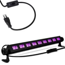 Iluminación de Fiestas,Barra De Luz Negra UV Ultravioleta LED Fiesta Cumpleaños - 9 Led