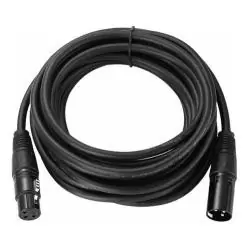Micrófono Karaoke y Accesorios,Cable Extension De Microfono Canon Canon XLR 10 Metros - Negro