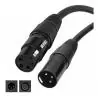 Micrófono Karaoke y Accesorios,Cable Extension De Microfono Canon Canon XLR 10 Metros - Negro