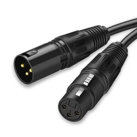 Micrófono Karaoke y Accesorios,Cable Extension De Microfono Canon Canon XLR 10 Metros - Negro