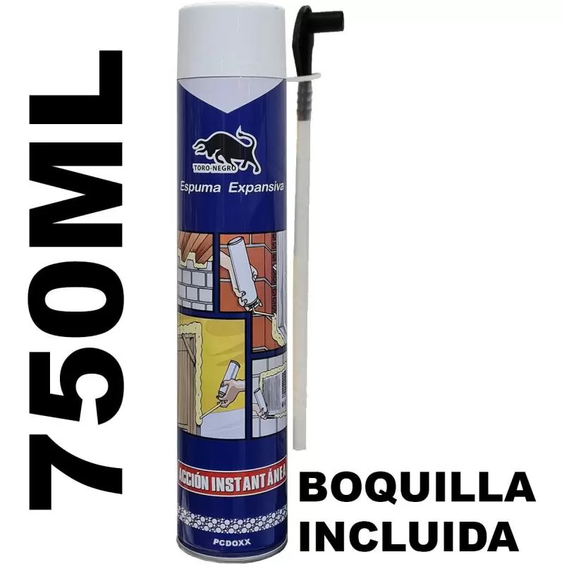 Otros,Espuma Expansiva TORO NEGRO Poliuretano Aislante Frio Relleno Aislacion Sellante Pu - 750ml