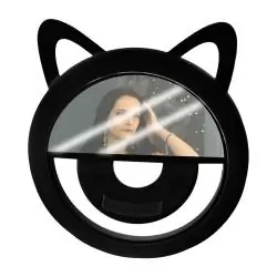 Iluminación Selfie,Aro De Luz Led Mini Portatil Recargable Celular Fotos Tiktok - GATO