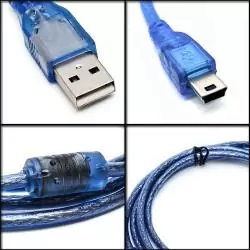 Adaptadores y Cables,Cable Para Camara Nikon USB Uc E4 E5 D40 D50 D60 D70 D80 D90 D200 D300 D700 - Mini V3 Azul