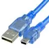 Adaptadores y Cables,Cable Para Camara Nikon USB Uc E4 E5 D40 D50 D60 D70 D80 D90 D200 D300 D700 - Mini V3 Azul