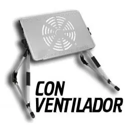 Base Enfriadora de Notebook,Mesa Plegable Notebook con Ventilador Bandeja Aluminio Portatil Cama