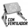 Base Enfriadora de Notebook,Mesa Plegable Notebook con Ventilador Bandeja Aluminio Portatil Cama