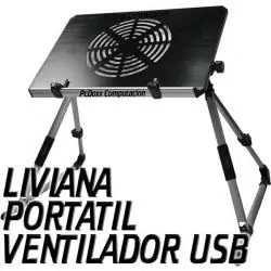 Base Enfriadora de Notebook,Mesa Plegable Notebook con Ventilador Bandeja Aluminio Portatil Cama