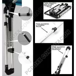 Base Enfriadora de Notebook,Mesa Plegable Notebook con Ventilador Bandeja Aluminio Portatil Cama