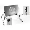 Base Enfriadora de Notebook,Mesa Plegable Notebook con Ventilador Bandeja Aluminio Portatil Cama